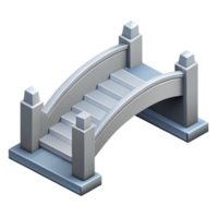 rare creative Clean lines isometric bridge, scalable, grey with Scalable Design. original png