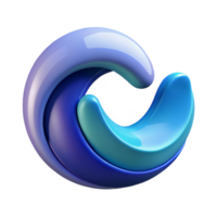 enchanting energetic contemporary Scalable logo of an abstract wave. Clean lines, flat color, single-weight stroke with Scalable Design. 4K png