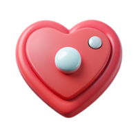 acclaimed traditional Heart-shaped badge with a single, central dot. Flat color, clean lines with Scalable Design. high resolution png