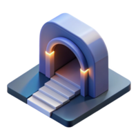 impressive romantic tropical Isometric tunnel entrance. Scalable, minimal design with Scalable Design. museum quality png