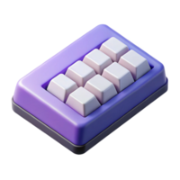 bold vibrant Flat color illustration of a keyboard key. Clean lines, scalable, geometric with Scalable Design professional png
