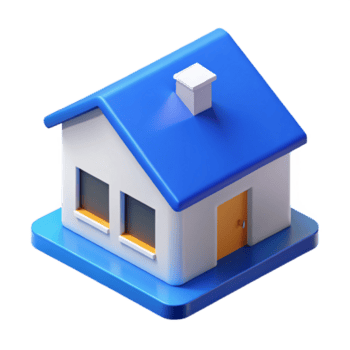 sedutor quintessencial mínimo isométrico casa com fresco arestas e azul cobertura com escalável Projeto. png