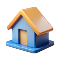 impressive passionate surreal Square house with a triangular roof. Single-weight stroke, flat color, geometric with Scalable Design. original png