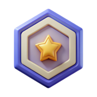 reflective striking Octagonal badge with a star inside. Geometric, symmetrical, minimal with Scalable Design. crisp png