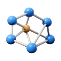 harmonious vibrant A set of three interconnected nodes. Clean lines, flat color, with Scalable Design. professional png