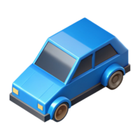 acclaimed nordic Isometric car with sharp edges, flat blue with Scalable Design. high quality png