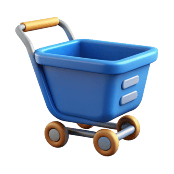 alegre encantador compras carrinho ícone com rodas. fresco arestas, peso único acidente vascular encefálico com escalável Projeto. Alto qualidade png