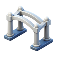 fascinating quintessential Clean line illustration of a bridge support. Symmetrical, with Scalable Design. png