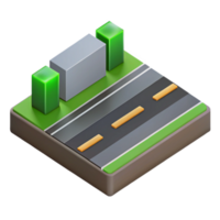 gorgeous distinctive Clean lines isometric road, scalable, grey with Scalable Design. png