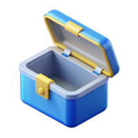 joyful immaculate Isometric toolbox with open lid. Clean lines, with Scalable Design. original png