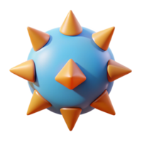 breathtaking impressionist Circular character with three triangular spikes. Crisp edges, scalable design, flat color with Scalable Design. ultra HD png