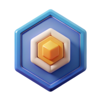 magnificent signature Hexagonal badge with abstract geometric shape. Scalable, crisp edges, symmetrical with Scalable Design. png