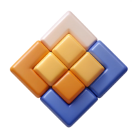 magnificent victorian Scalable geometric pattern of overlapping squares with flat colors with Scalable Design. high resolution png