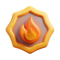 intense majestic Flame badge, clean lines. Flat color, minimal design, with Scalable Design. impeccable png