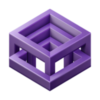 alluring harmonious rustic Geometric isometric pattern, flat purple, clean lines with Scalable Design. precision png