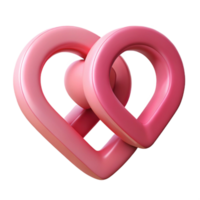acclaimed coastal Interlocking heart shapes, crisp edges, flat color. Minimal and clean with Scalable Design. elite png