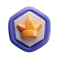harmonious exquisite Badge with a stylized crown icon. Clean lines, flat color with Scalable Design. sharp png