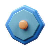 imaculado tradicional hexagonal personagem com uma solteiro central ponto. fresco arestas, plano cor, mínimo com escalável Projeto. nível superior png