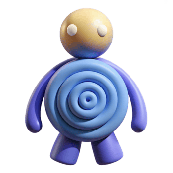 degno di nota armonioso boemo spirale personaggio con un' il giro testa a il centro. pulito linee, scalabile, minimo design con scalabile design. premio png