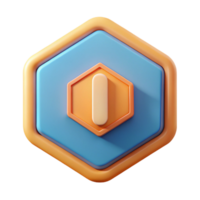 hypnotic classic Hexagon badge with a vertical line. Single-weight stroke, flat color, clean lines with Scalable Design. artisan png