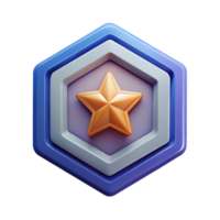 intense captivating Pentagon badge with a star inside. Geometric, clean lines, with Scalable Design. flawless png