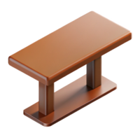 impressive playful contemporary Minimal isometric table, single-weight stroke, brown with Scalable Design. exclusive png