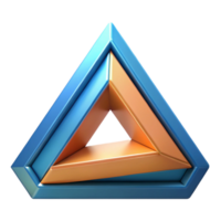 acclaimed classic Geometric logo featuring overlapping triangles. Crisp edges, flat color with Scalable Design. detailed png