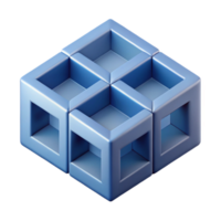 joyful gorgeous Isometric cube pattern, D effect, clean lines with Scalable Design. studio quality png