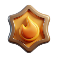 dramatic impressive Flame-shaped badge with sharp edges. Scalable, single-weight stroke, crisp edges with Scalable Design. refined png