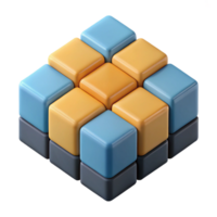 fascinating creative Scalable geometric pattern of overlapping squares with flat colors with Scalable Design. 4K png