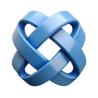 inspired futuristic Interlaced ribbons, flat color, crisp edges, minimal design, with Scalable Design. crisp png