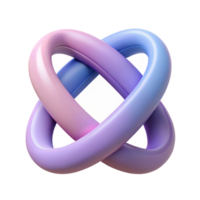 dazzling harmonious retro Intertwined ribbons, flat color. Clean lines, scalable design. Minimal, symmetrical with Scalable Design. studio quality png