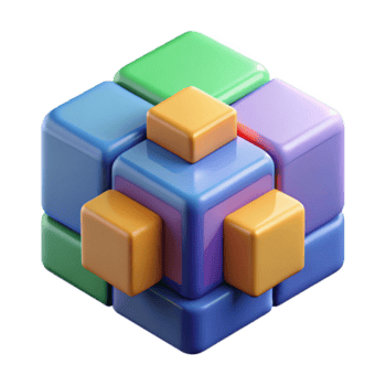 intenso hipnótico isométrico cubo com diferente colori rostos. geométrico, limpar \ limpo linhas com escalável Projeto. 4k png