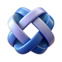 iconic baroque Interlaced ribbons, flat color, crisp edges, minimal design, with Scalable Design. high quality png