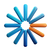 immaculate industrial Abstract logo of five radiating lines. Crisp edges, flat color, with Scalable Design. handcrafted png