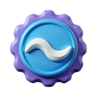 gorgeous dynamic avant-garde Circular badge with a stylized wave. Minimal, crisp edges with Scalable Design. original png