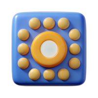 iconic art deco Alternating square and circle pattern, flat color, single-weight stroke, with Scalable Design. impeccable png