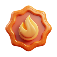extraordinary artistic Flame badge, clean lines. Flat color, minimal design, with Scalable Design. ultra HD png