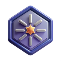 exquisite notable Pentagon badge with five radiating lines. Minimal, with Scalable Design. png