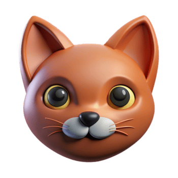 deslumbrante distinto uma estilizado gato face com aguçado ouvidos. fresco arestas, peso único AVC. plano cor com escalável Projeto. png