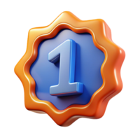 calm picturesque Number one badge with a bold outline. Crisp edges, scalable, single-weight stroke with Scalable Design. flawless png