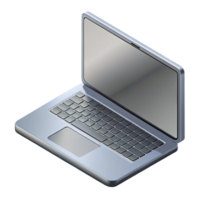 iconic baroque Clean lines isometric laptop, scalable design, grey with Scalable Design. ultra HD png