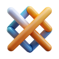 dramático harmonioso meio século abstrato composição do dois interseção linhas. plano cor, limpar \ limpo linhas, com escalável Projeto. genuíno png