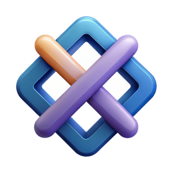 tirar o fôlego reflexivo vintage abstrato logotipo formado de dois interseção linhas. fresco arestas, mínimo, plano cor com escalável Projeto. original png