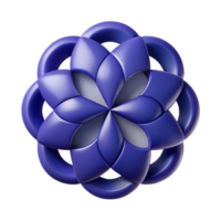exceptional urban Geometric logo with overlapping circles forming a flower. Crisp edges, flat color with Scalable Design. authentic png