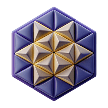 extraordinario barroco escalable geométrico modelo con crujiente bordes y departamento, contrastando colores con escalable diseño. expertamente Disparo png