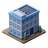 immaculate acclaimed Flat color isometric office building, crisp edges with Scalable Design. png