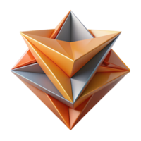 hypnotic reflective surreal Abstract geometric composition with triangles. Crisp edges, flat color, with Scalable Design. flawless png