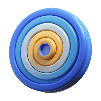 fascinating elegant A series of concentric circles. Single-weight stroke and flat color with Scalable Design. 4K png