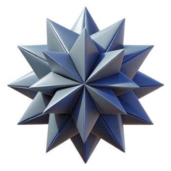 magnifico impareggiabile sovrapposizione triangoli formatura un' stella. acuto bordi. geometrico con scalabile design. png